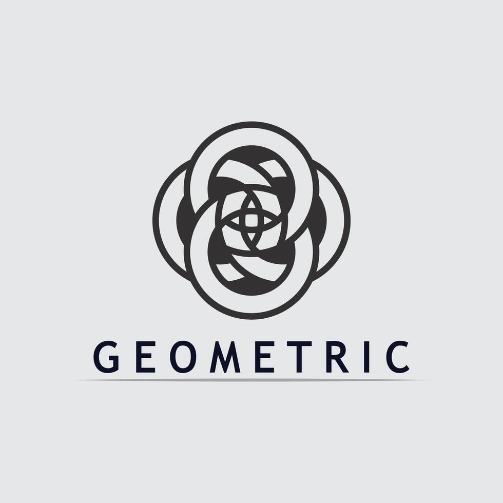 circle Geometric logo stock icon illustration and business logo vector