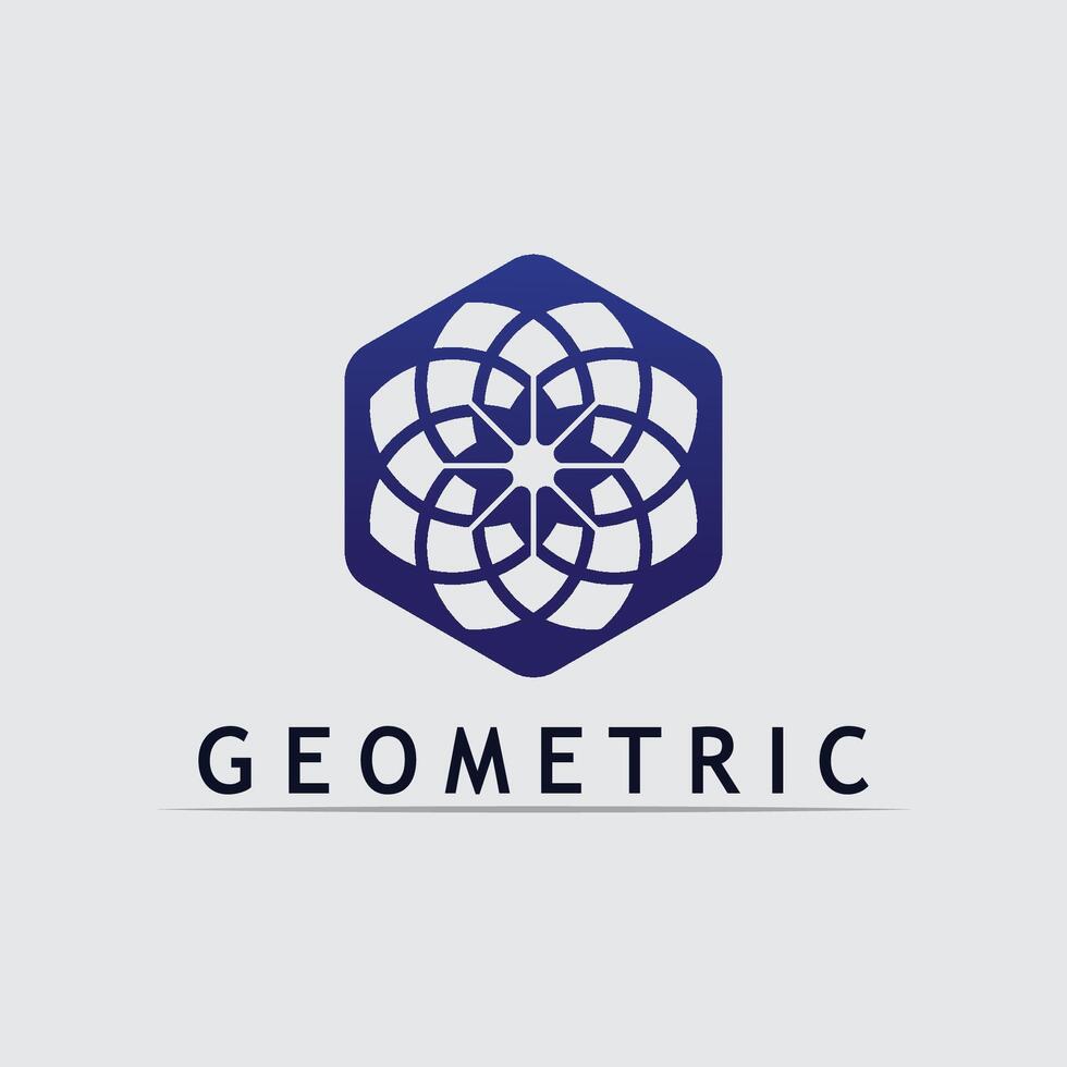 Mandala Geometric logo stock icon illustration and business logo vector