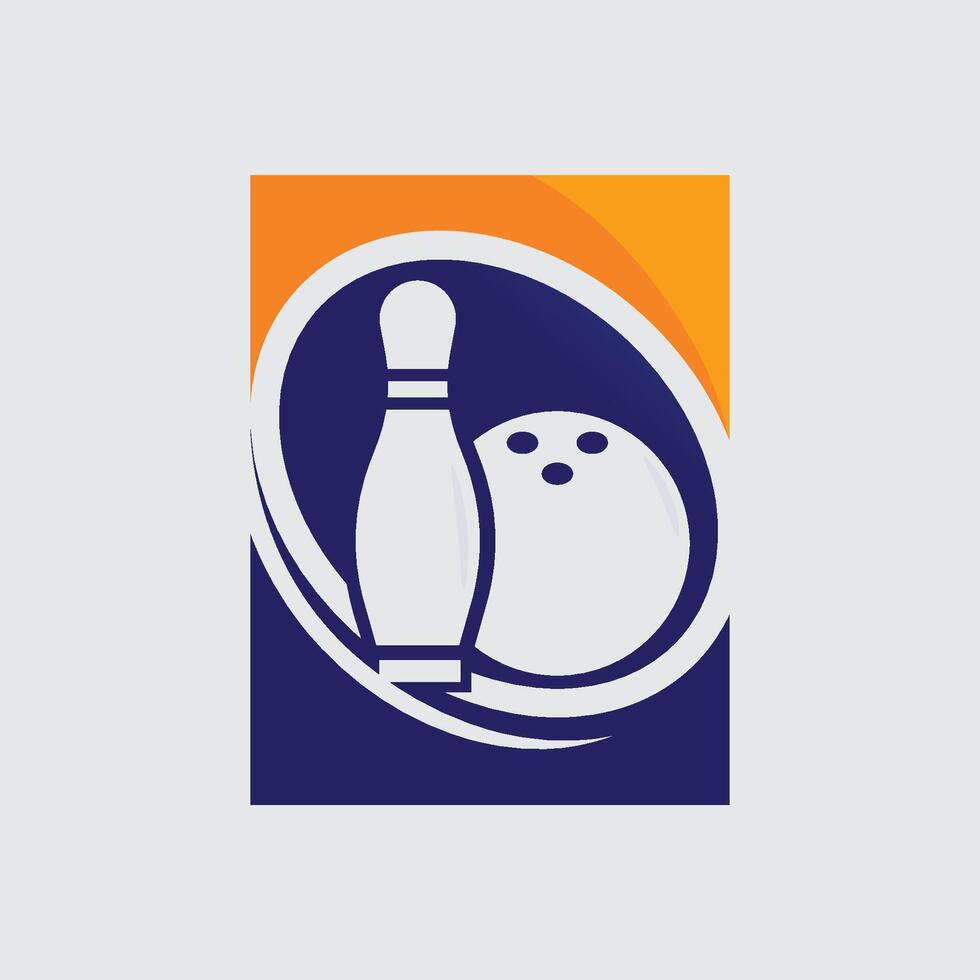 sport logo icon and and letter Sport illustration graphic bowling icon vector