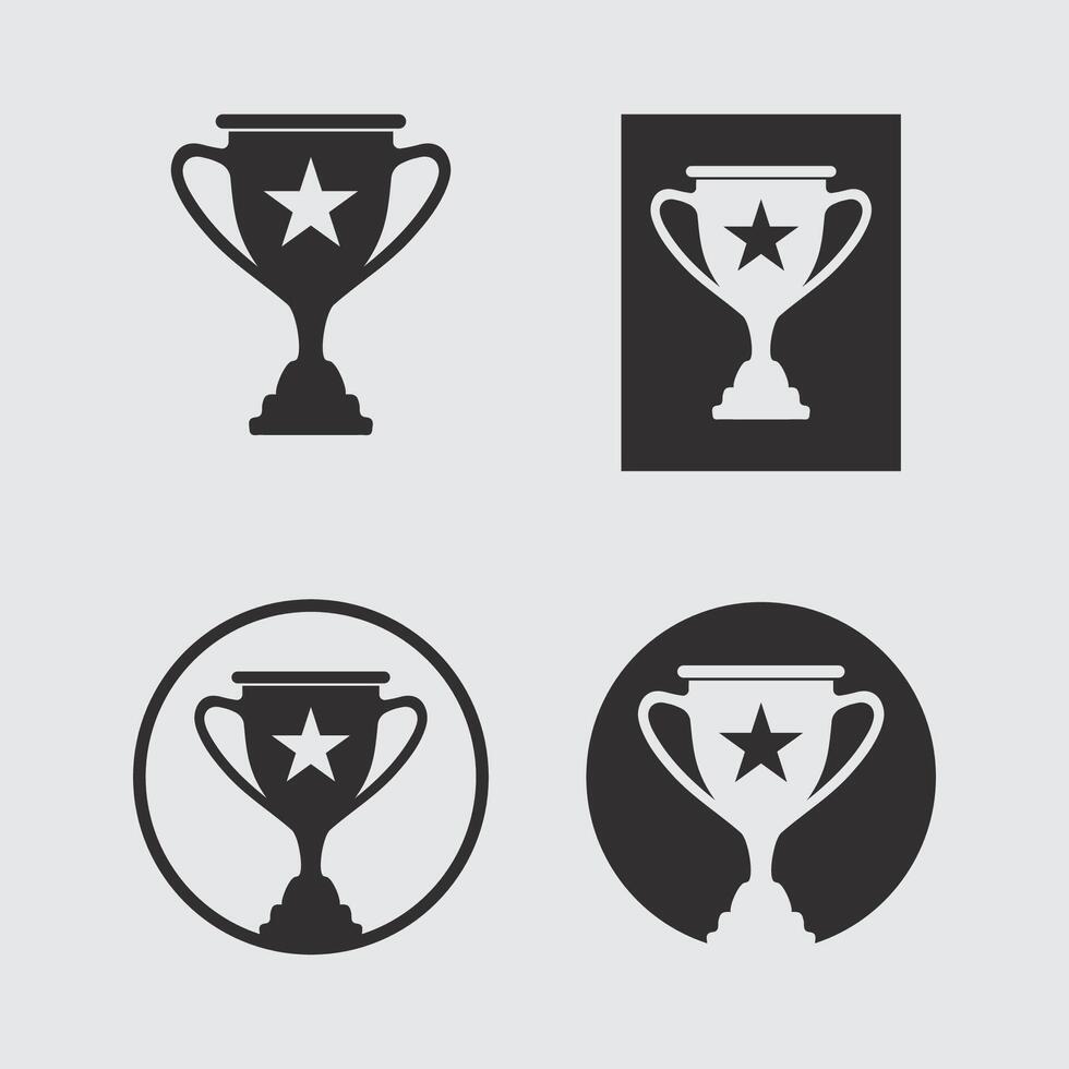 trophy sport logo icon and and letter Sport illustration graphic design vector