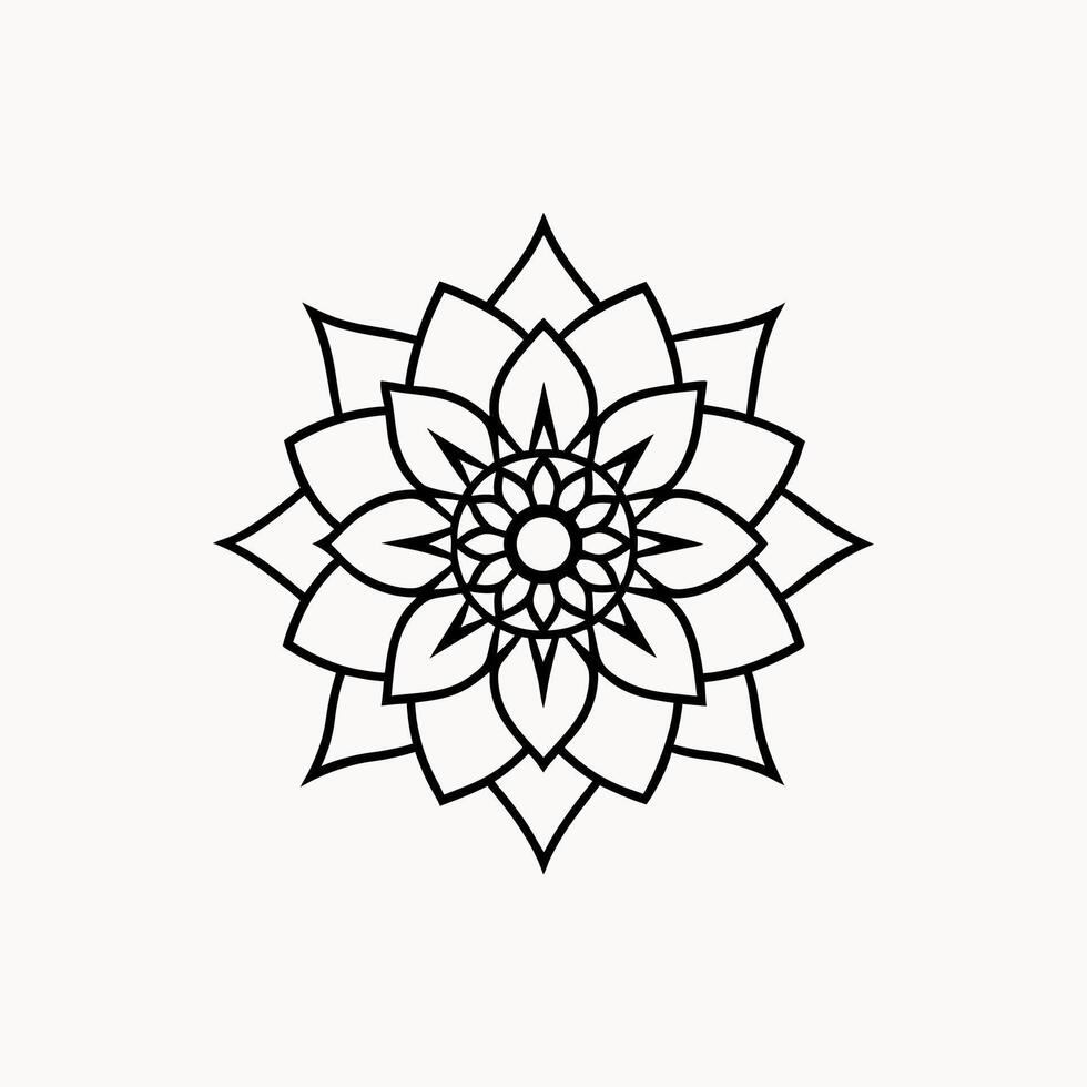 Traditionally Mandala Art Design on White Background icate and Decorative Mandala Pattern vector