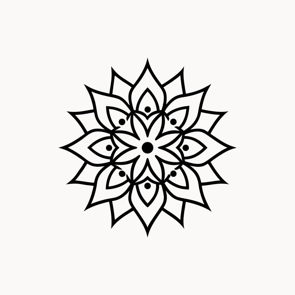 Traditionally Mandala Art Design on White Background vector