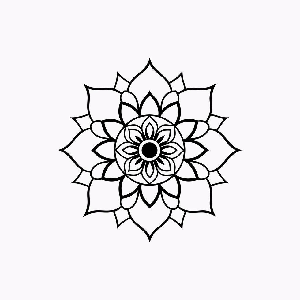 Traditionally Mandala Art Design on White Background Intricate , Decorative Mandala Pattern vector