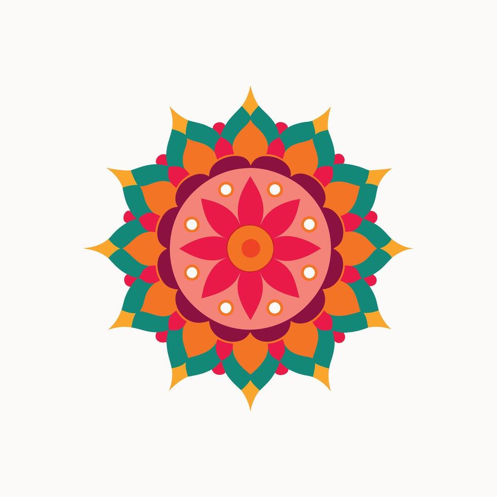 Traditional Mandala Art Design on White Background Intricate and Elegant vector