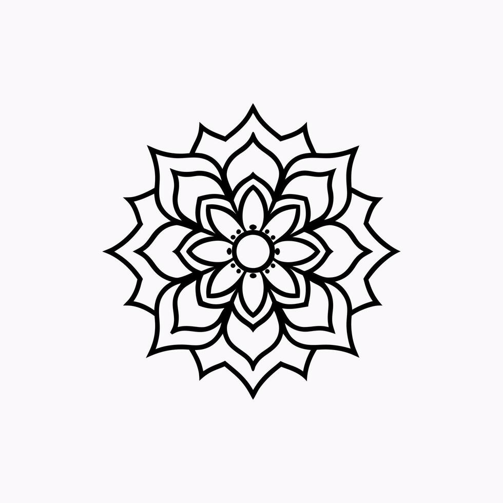 Traditionally Mandala Art Design on White Background Intricate and Decorative Mandala vector