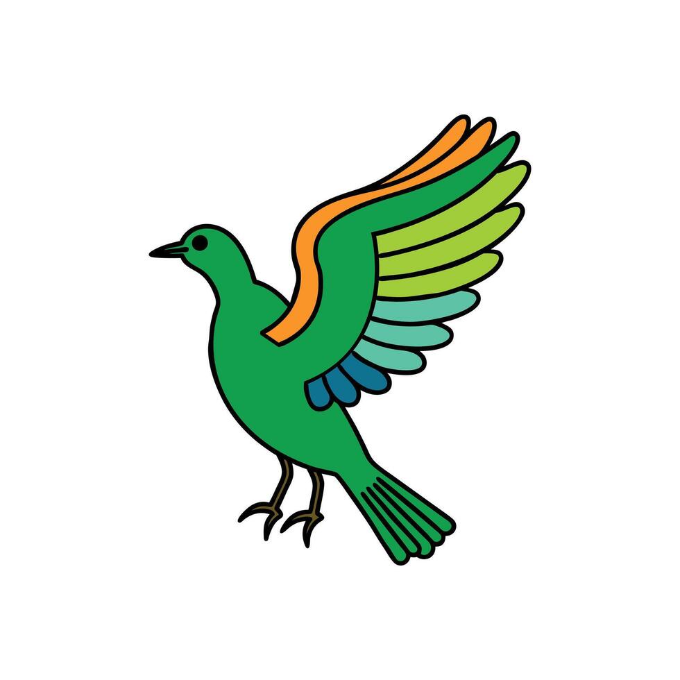 Flying birds silhouette illustration with wings spread in flight vector