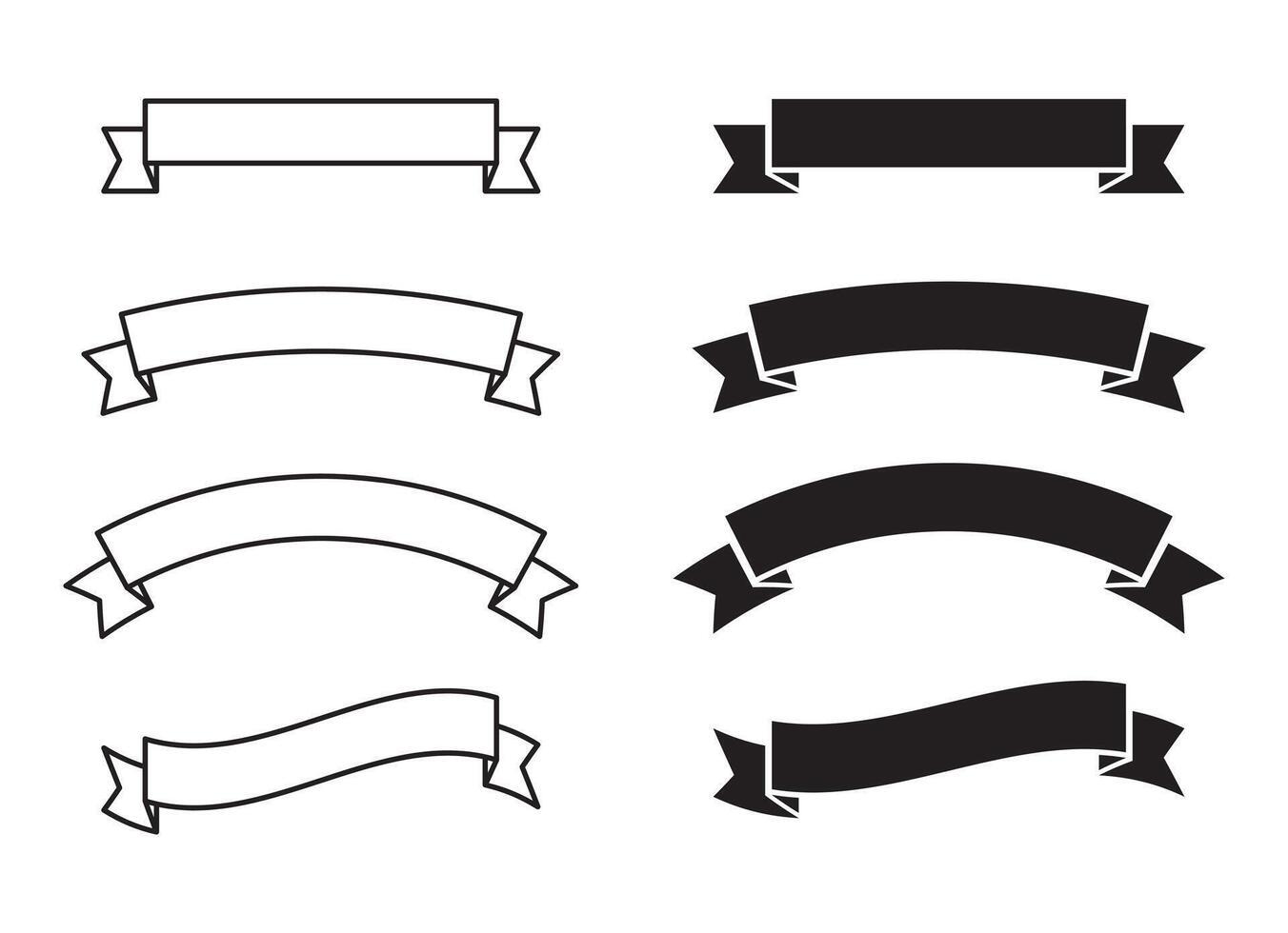 set of vintage ribbons banner vector