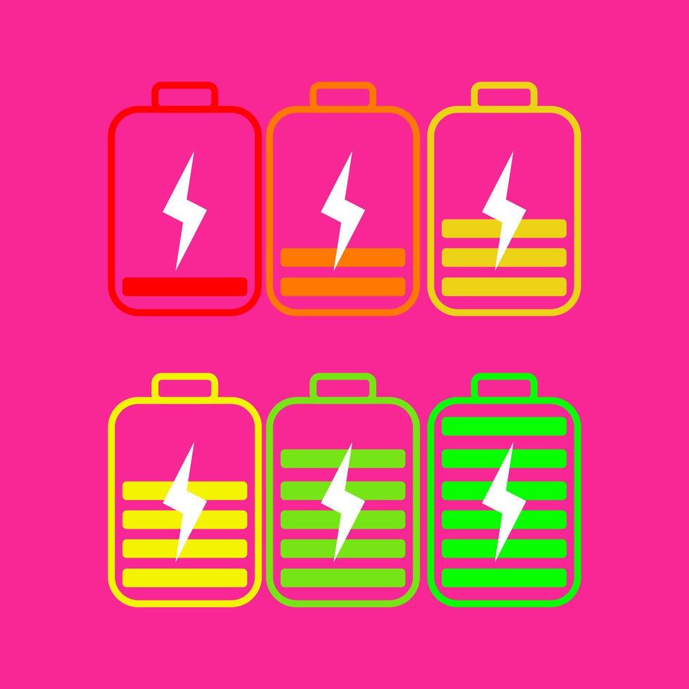 Battery icon set illustration vector