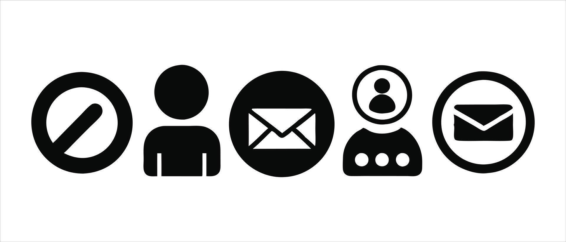 A set of icons that show different types of people vector