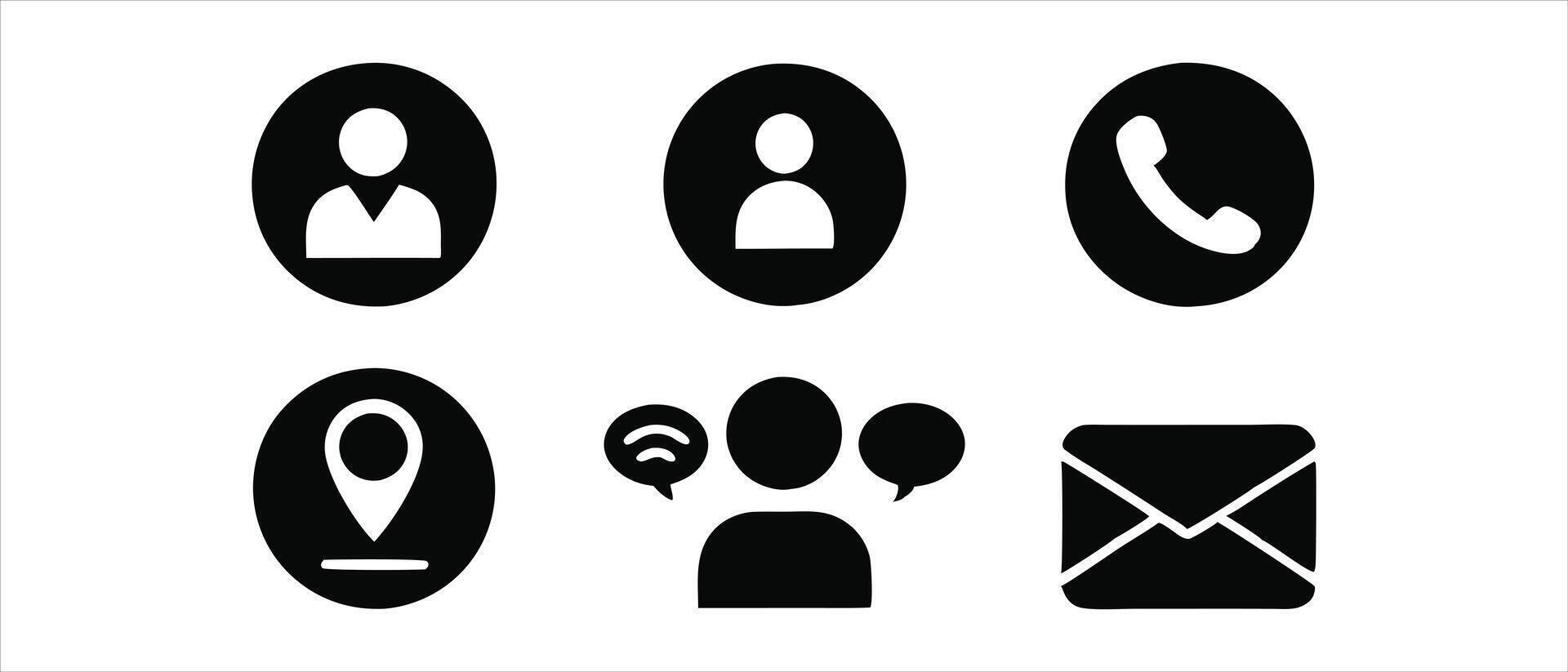 A set of icons depicting various people and objects vector