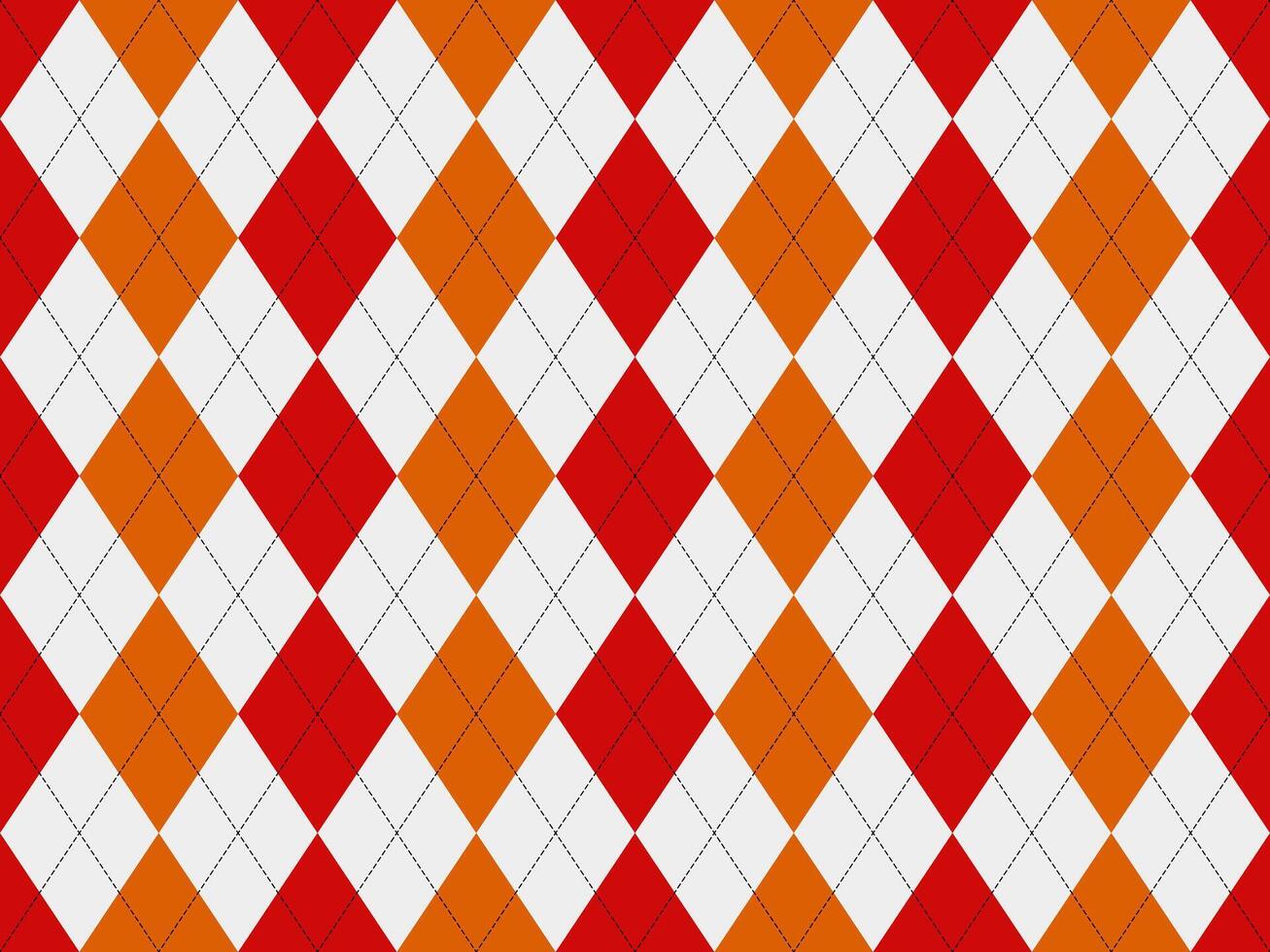 Vibrant red and orange argyle pattern. Classic diamond design, perfect for backgrounds, textiles, or website design. Bold, geometric, and stylish. Instantly adds energy and visual interest. vector