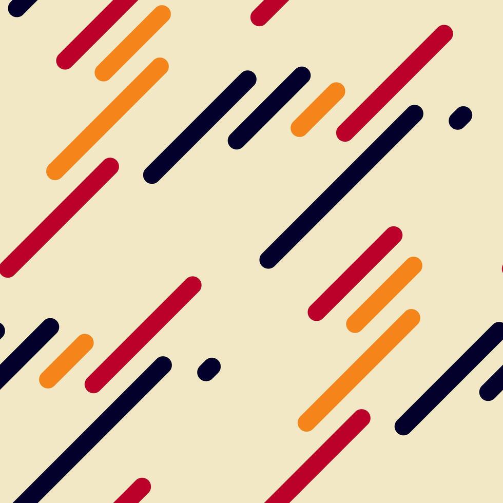 Dynamic abstract pattern featuring bold, diagonal lines in vibrant red, orange, and navy blue against a creamy background. Perfect for modern designs, website backgrounds, or textile prints. vector