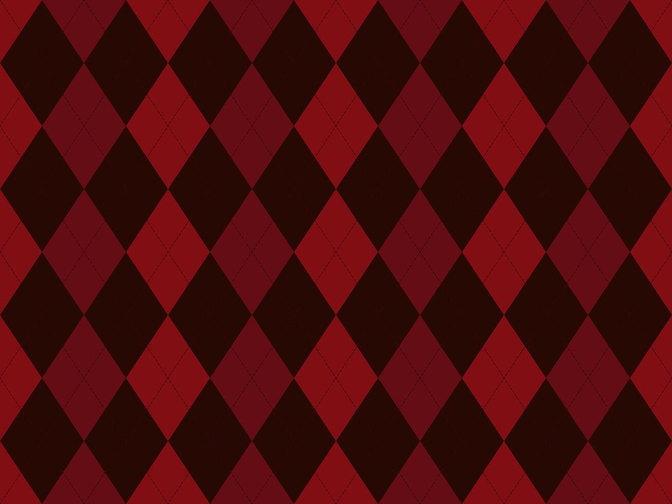 Elegant red and dark brown argyle pattern. Perfect for backgrounds, textiles, or holiday designs. This sophisticated geometric design offers a timeless and versatile aesthetic. vector