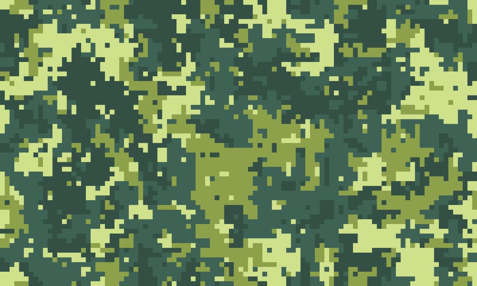 Abstract digital camouflage pattern in pixelated style. Perfect for backgrounds, textures, and militarythemed designs. Evokes themes of concealment, strategy, and modern warfare. vector