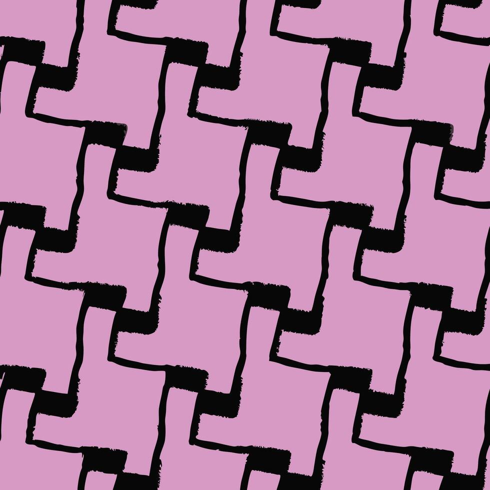 Abstract Geometric Pattern in Lavender and Black vector