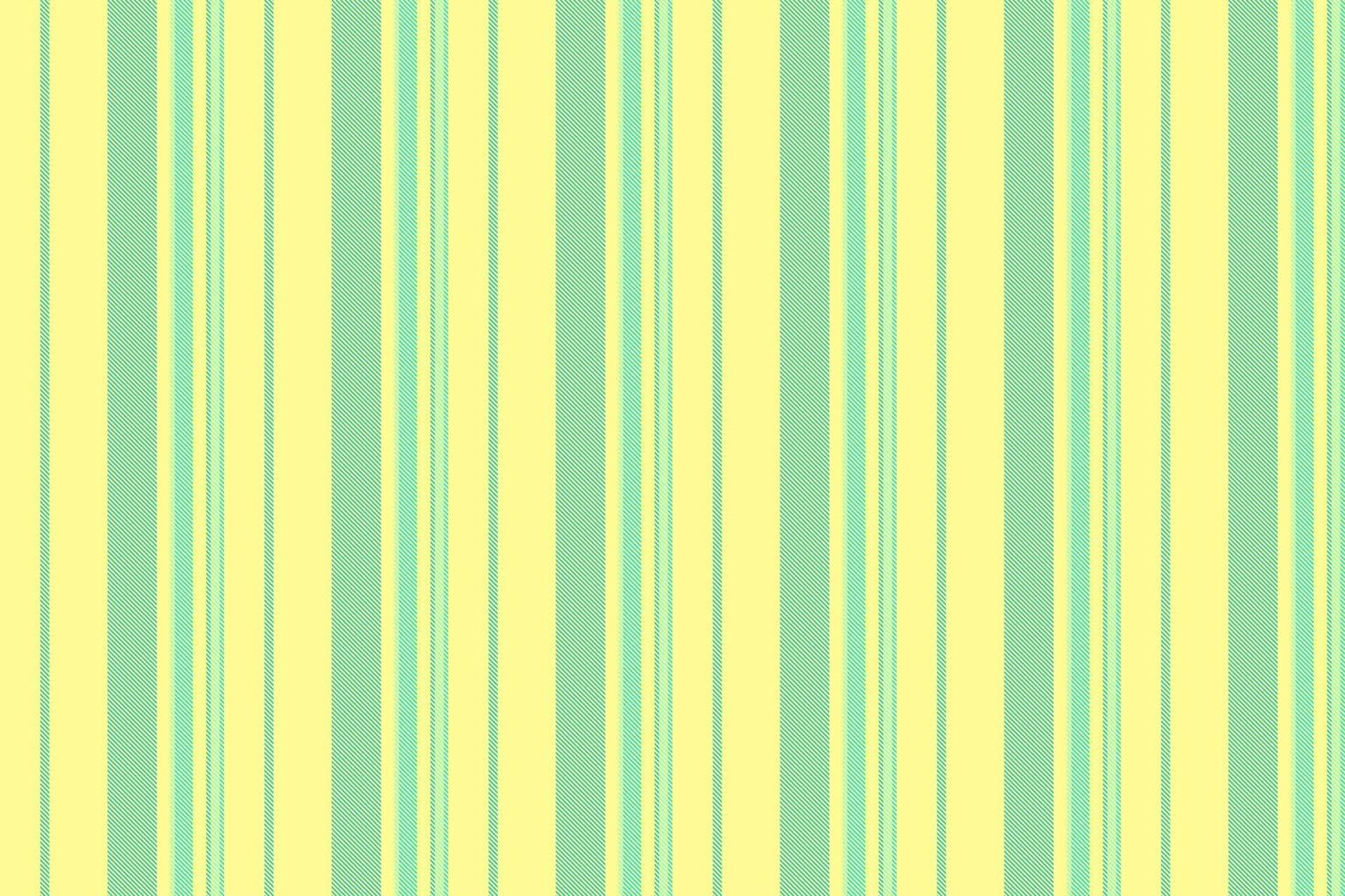 Mge lines seamless vertical, scrapbook textile texture stripe. Real fabric pattern background in yellow and teal colors. vector