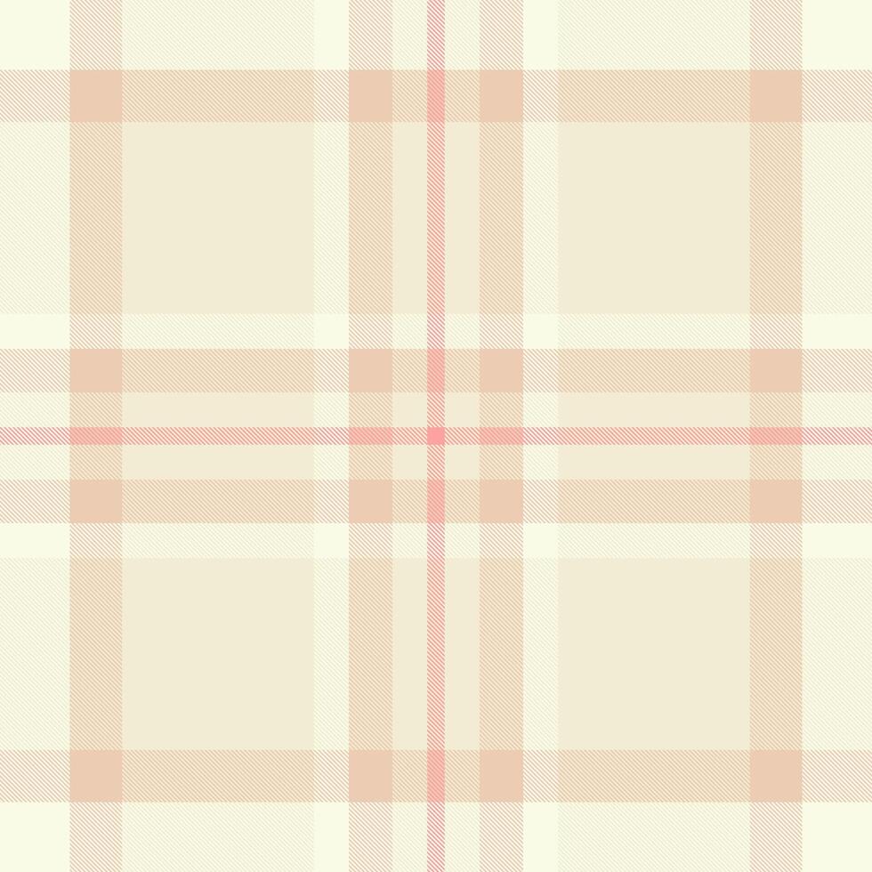Elegant pastel plaid pattern. Soft beige and blush pink hues create a delicate, calming design. Perfect for textiles, website backgrounds, or stationery. vector
