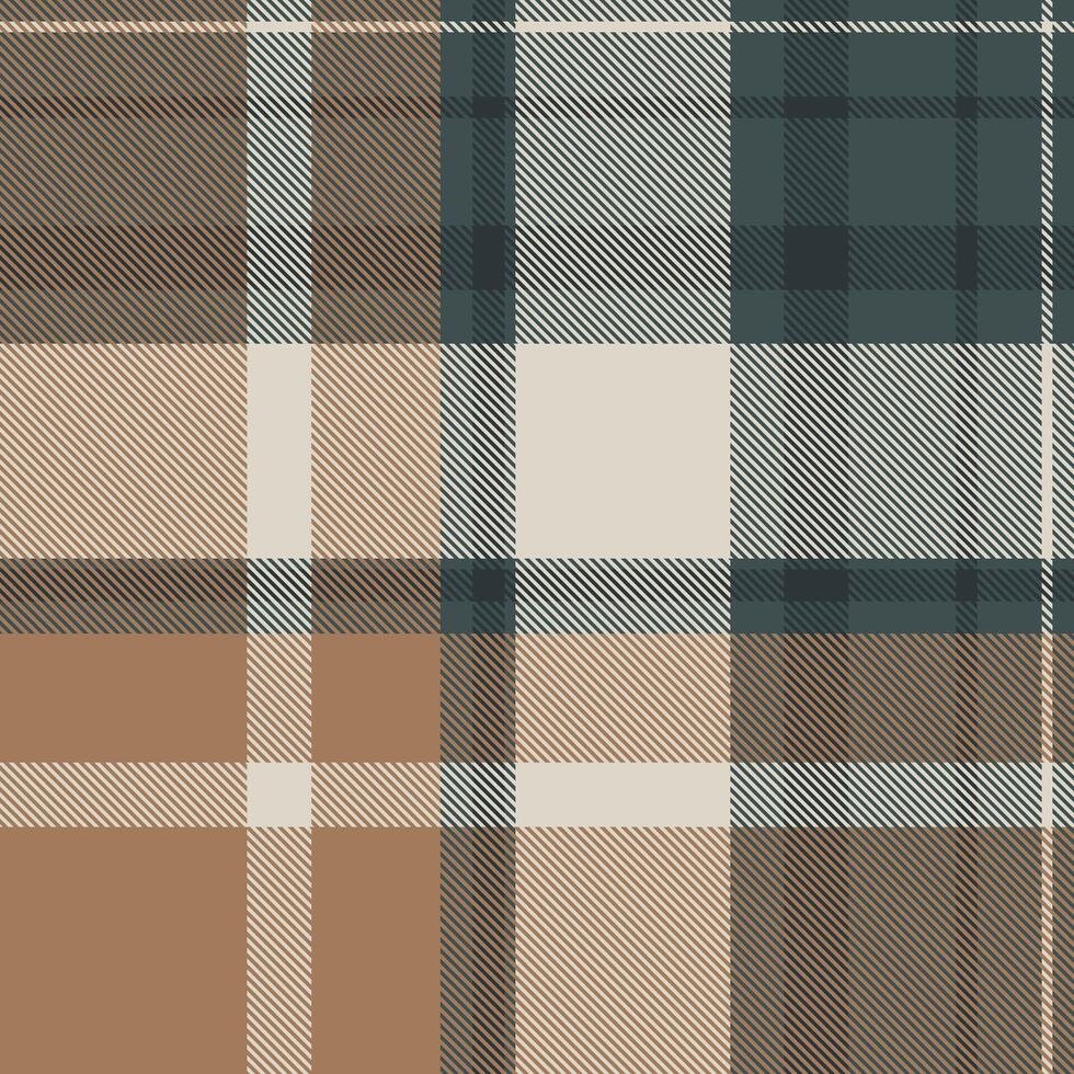 Variation check fabric seamless, random background tartan texture. Glamor plaid textile pattern in orange and pastel colors. vector