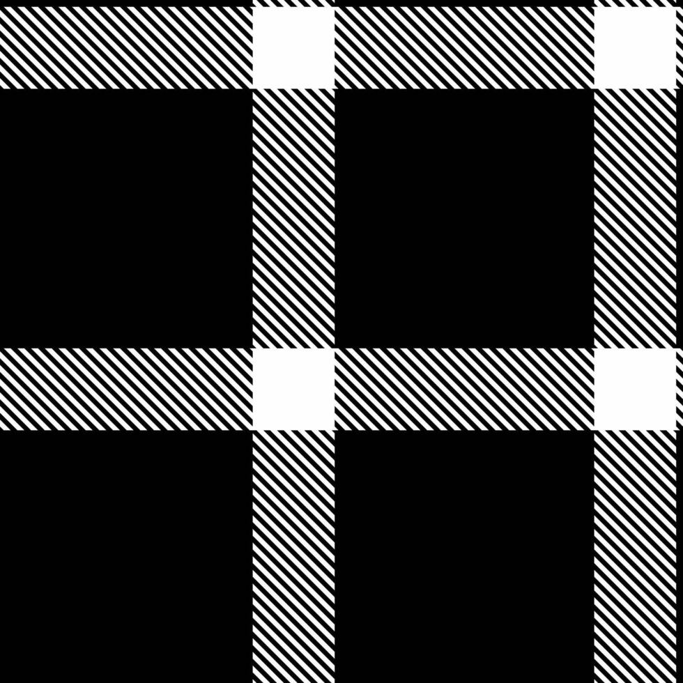 Striking black and white diagonal plaid pattern. Versatile design ideal for fashion, web design, or print projects. Clean lines and bold contrast create a modern, minimalist aesthetic. vector