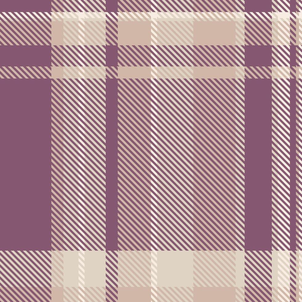 Elegant mauve and beige plaid pattern. Perfect for textile design, apparel, website backgrounds, or stationery. Subtle texture evokes warmth and sophistication. vector