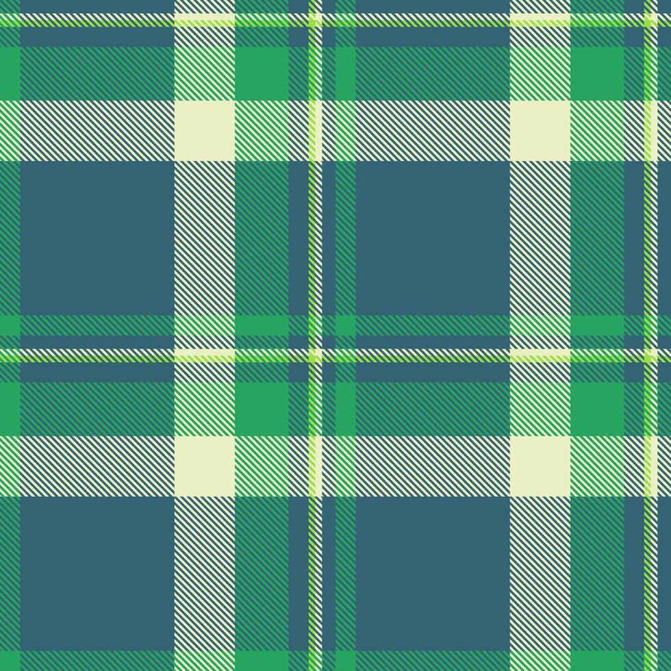Home background texture pattern, club textile tartan. Female seamless check plaid fabric in cyan and green colors. vector