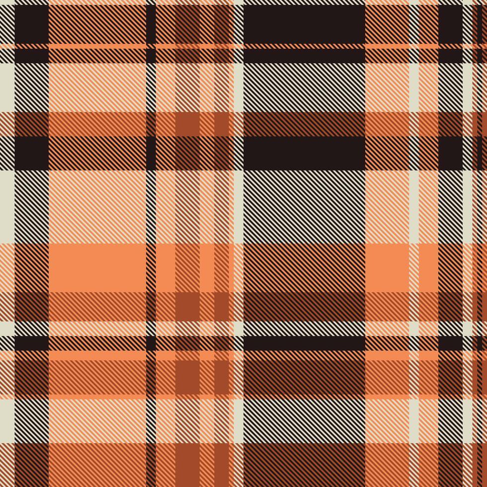 Skill check textile, proud background texture tartan. Sale pattern seamless plaid fabric in orange and black colors. vector