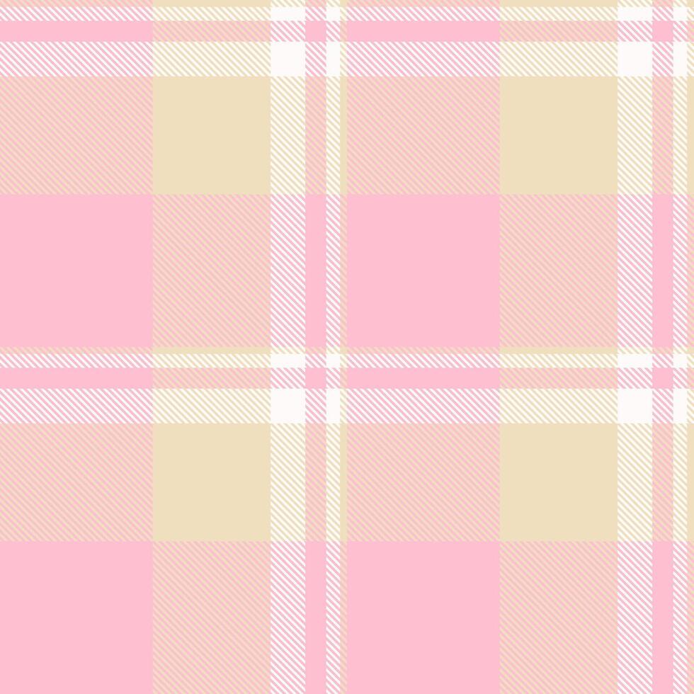 Neutral plaid seamless tartan, holiday background texture . Marketing textile check pattern fabric in pink and light colors. vector