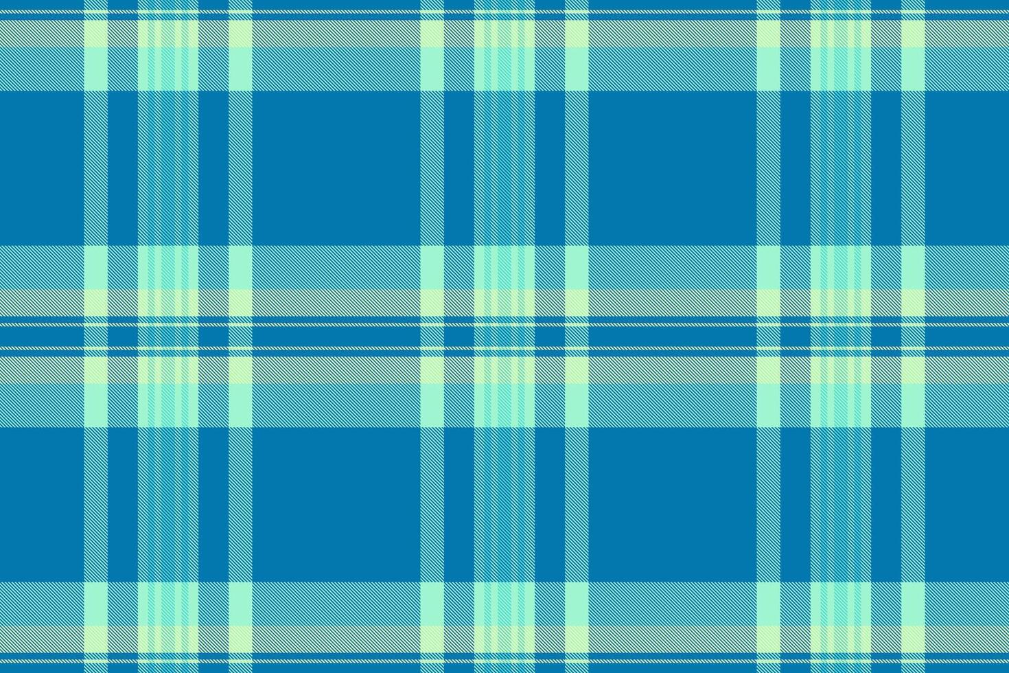 Vintage background seamless, sewing textile fabric pattern. Proud check tartan texture plaid in cyan and mint colors. vector