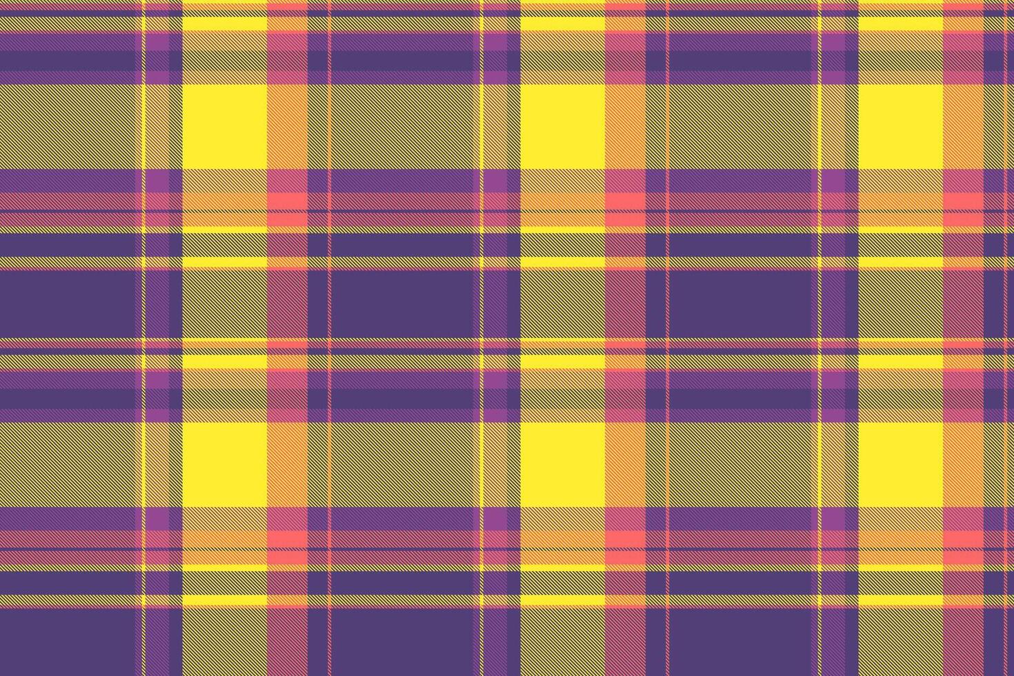 Contour tartan check textile, selection seamless pattern texture. Merry christmas background plaid fabric in indigo and yellow colors. vector