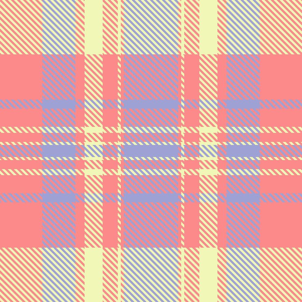 Pastel pink, yellow, and lavender plaid pattern. Ideal for textile design, fashion, websites, and branding projects. vector