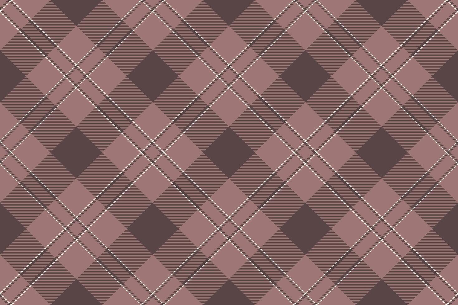 Elegant dusty rose and brown plaid pattern. Perfect for textile designs, website backgrounds, or fashion projects. vector