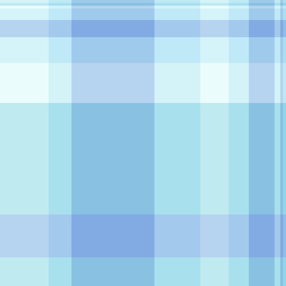 Tie background pattern tartan, linear plaid seamless. Blanket texture fabric textile check in light and cyan colors. vector