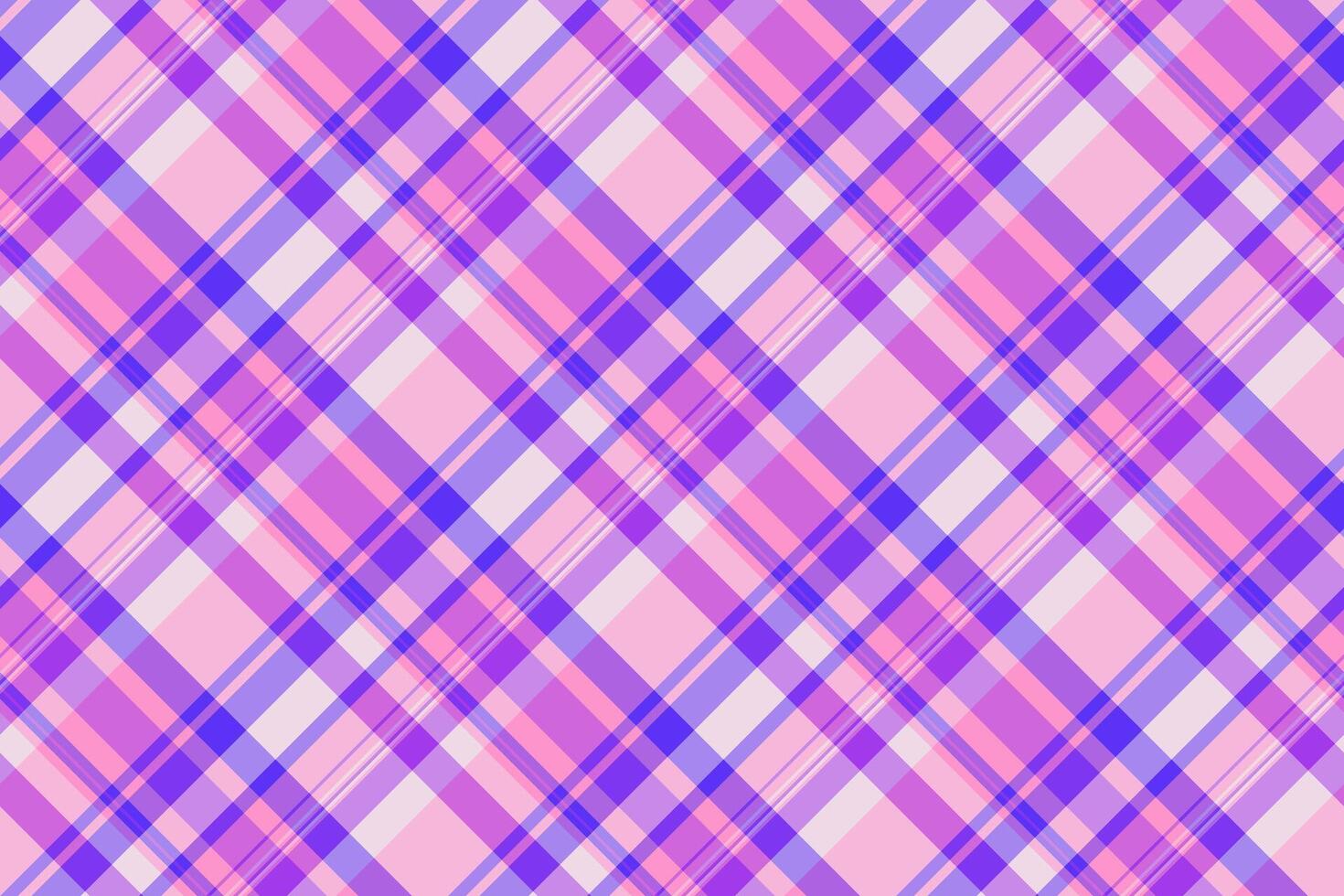 Styling texture background pattern, collage check plaid . Real fabric tartan seamless textile in violet and light colors. vector