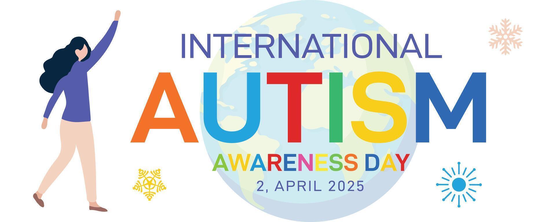 World Autism Awareness Day is observed every year in April banners, flyers, and medical posters celebrate the month vector