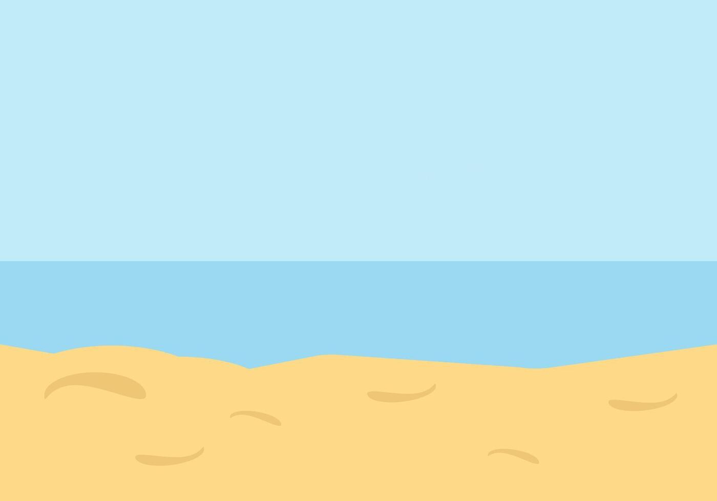 Summer landscape, sea and beach on a sunny day vector