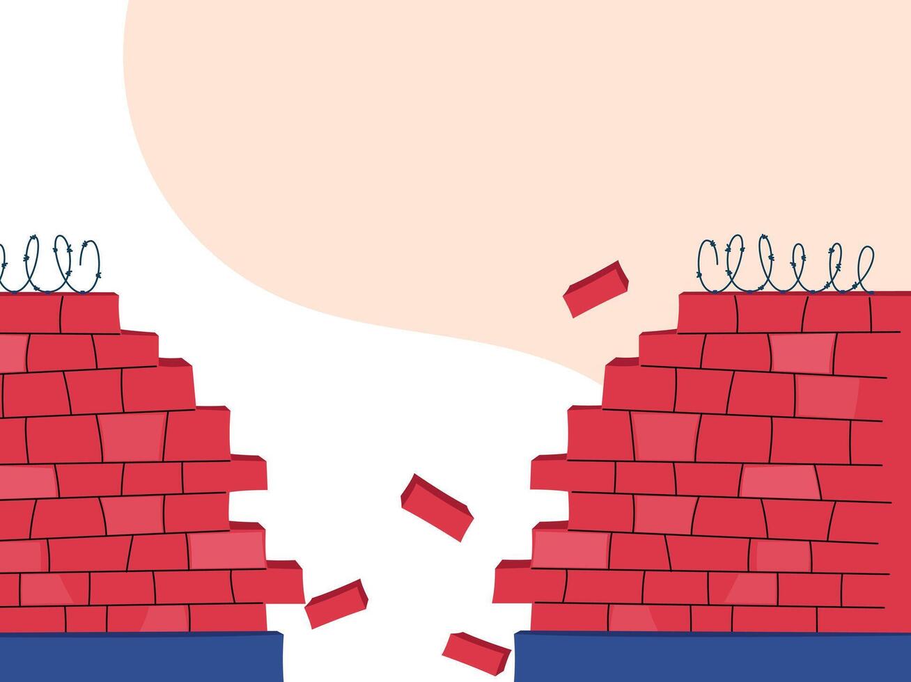 Red Seamless Brick Wall vector