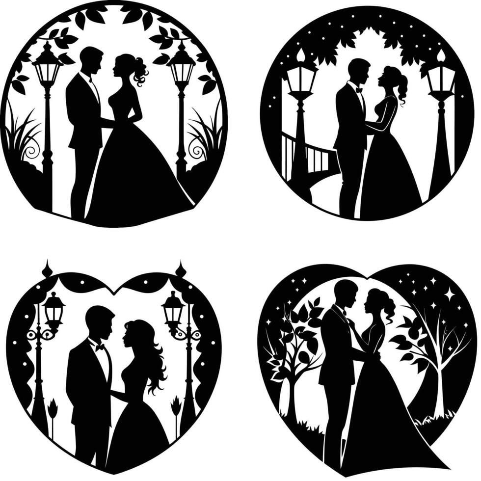 Couple in garden vector