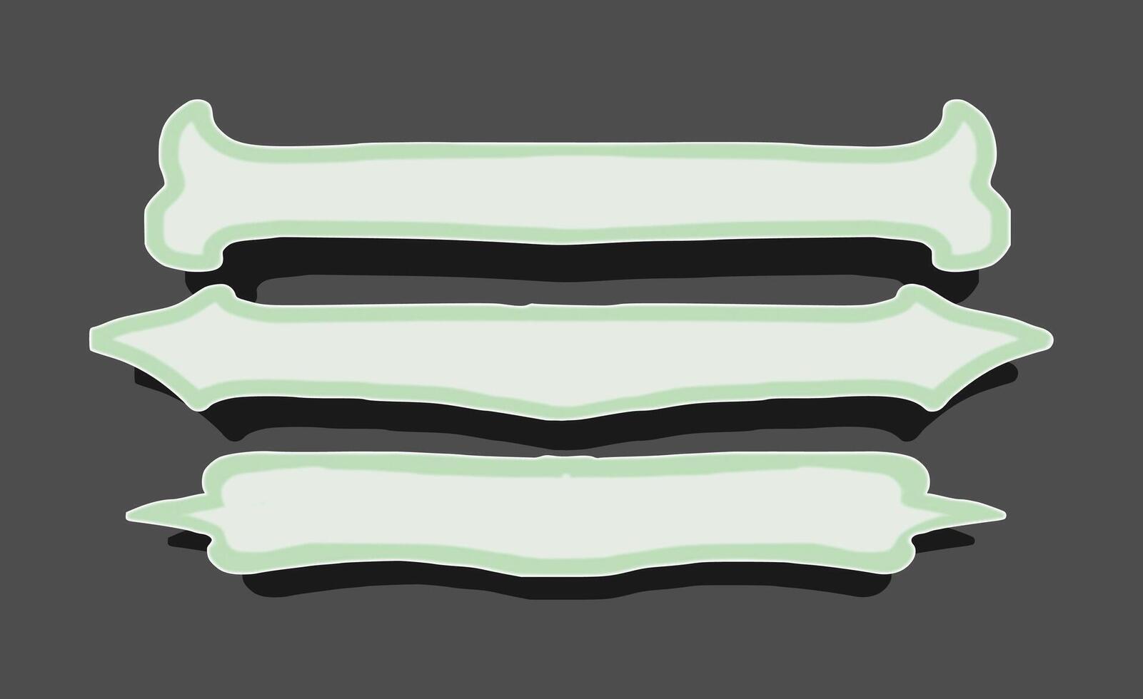 A stylish set of illustrated banners and ribbons, ideal for headers, labels, and creative design projects with a timeless and artistic appeal. vector