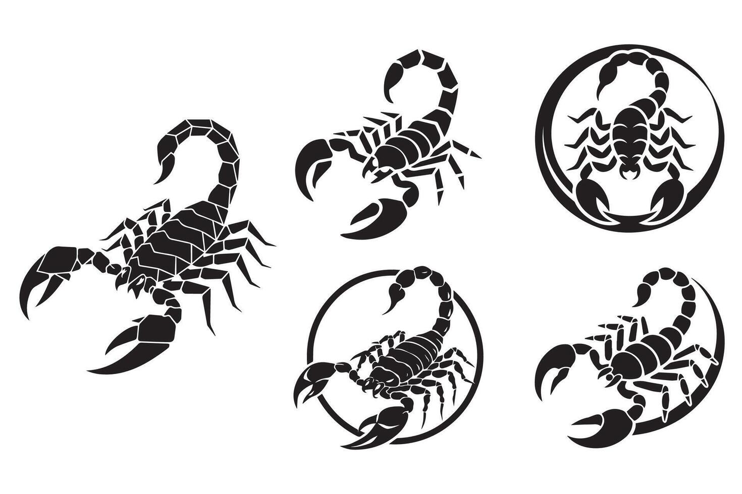 Scorpion based logos vector