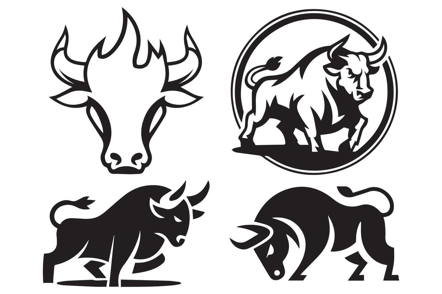 Bull based logo vector