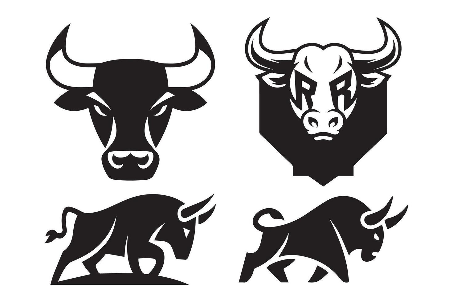 Logo based on bull vector