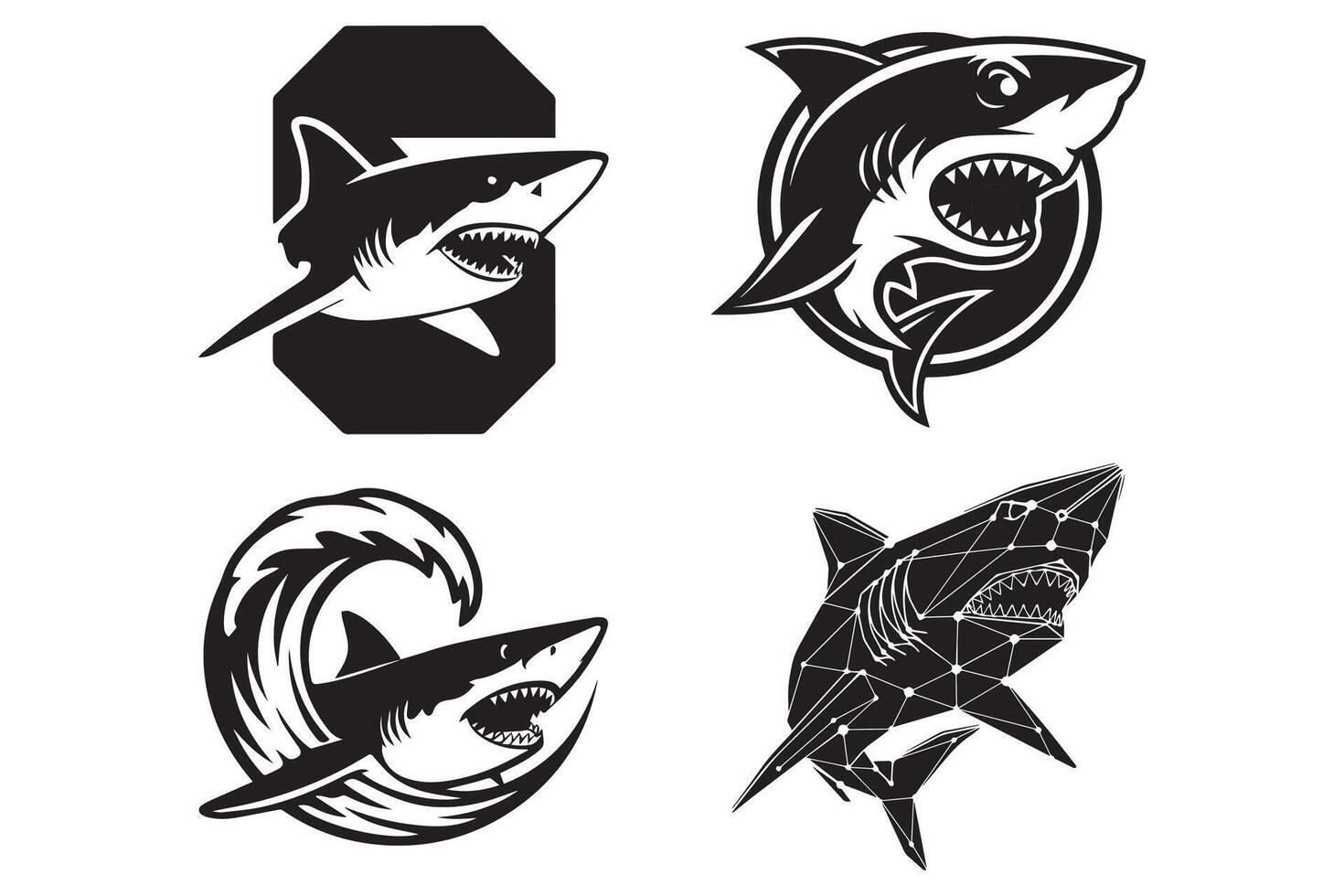 Shark based logo vector