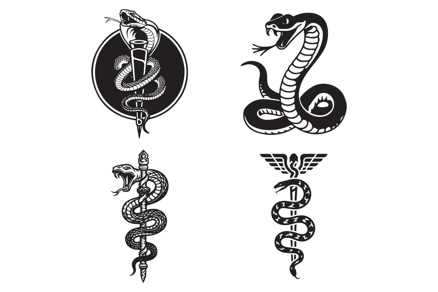 Snake based logo vector