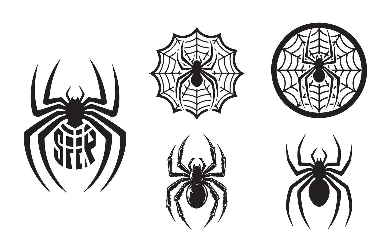 Spider based logo vector