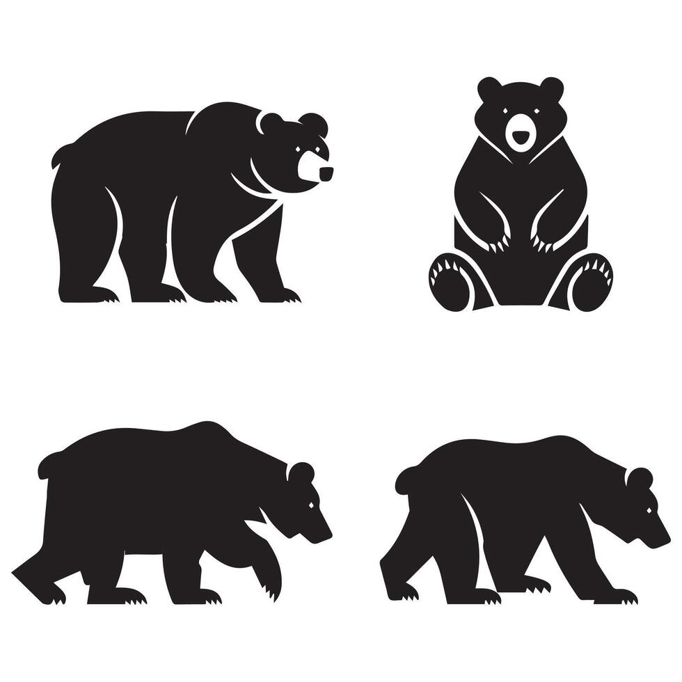 Logo bundle of bear vector