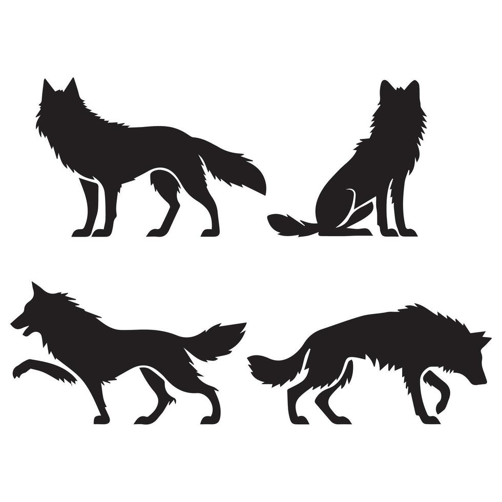 Logo based on wolf vector