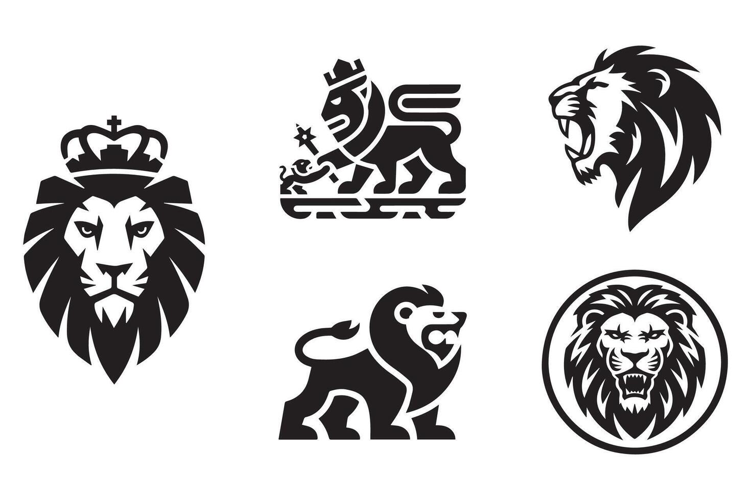 Lion based logo vector
