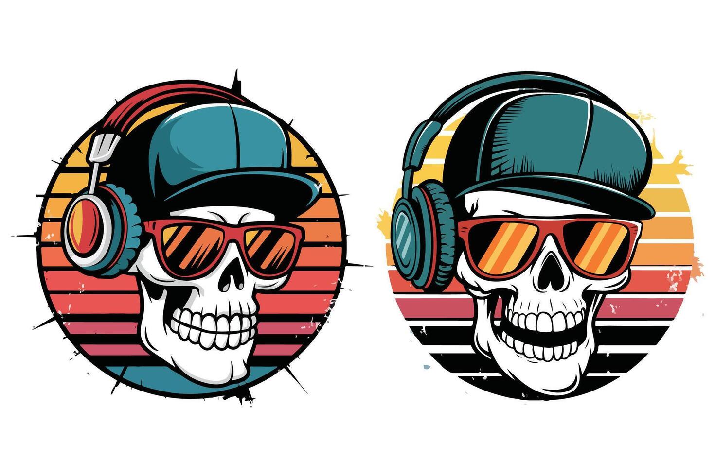 T-shirt design based on skull vector
