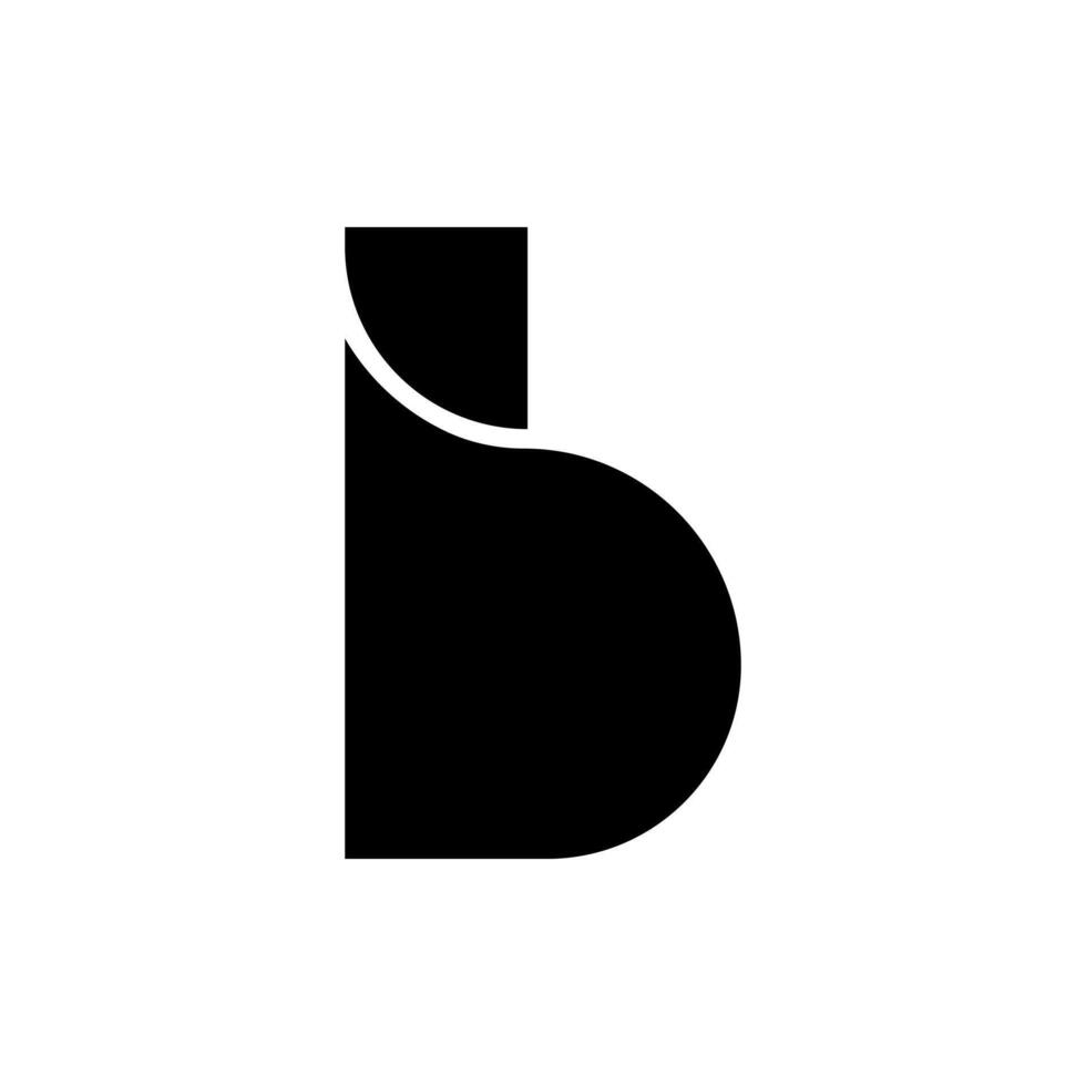 Modern Lowercase B Logo Stylish Monogram Typography Design vector