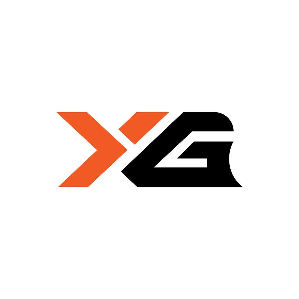 Modern XG Logo Design Minimalist, Bold Geometric Branding vector